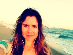 On the beach at sunset, listening to music and taking it all in
